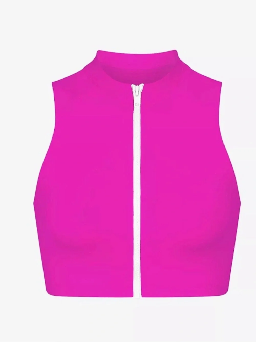 SKIMS Mock Neck Zip Up Swim Top